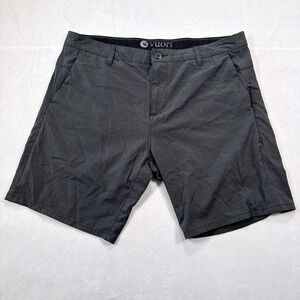 VUORI Men's Size Large Gray 8" Aim Stretch Performance‎ Chino Golf Sports Shorts